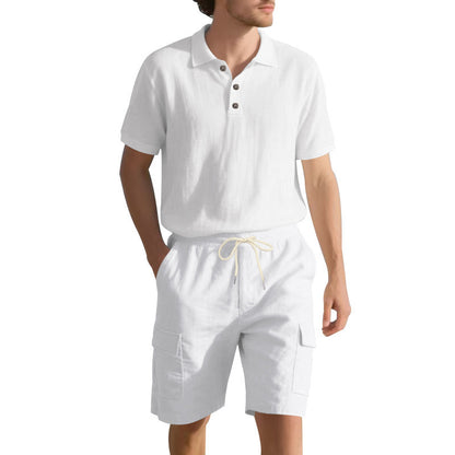 Homme Polo et Shorts Cargo Set Chic und Stil