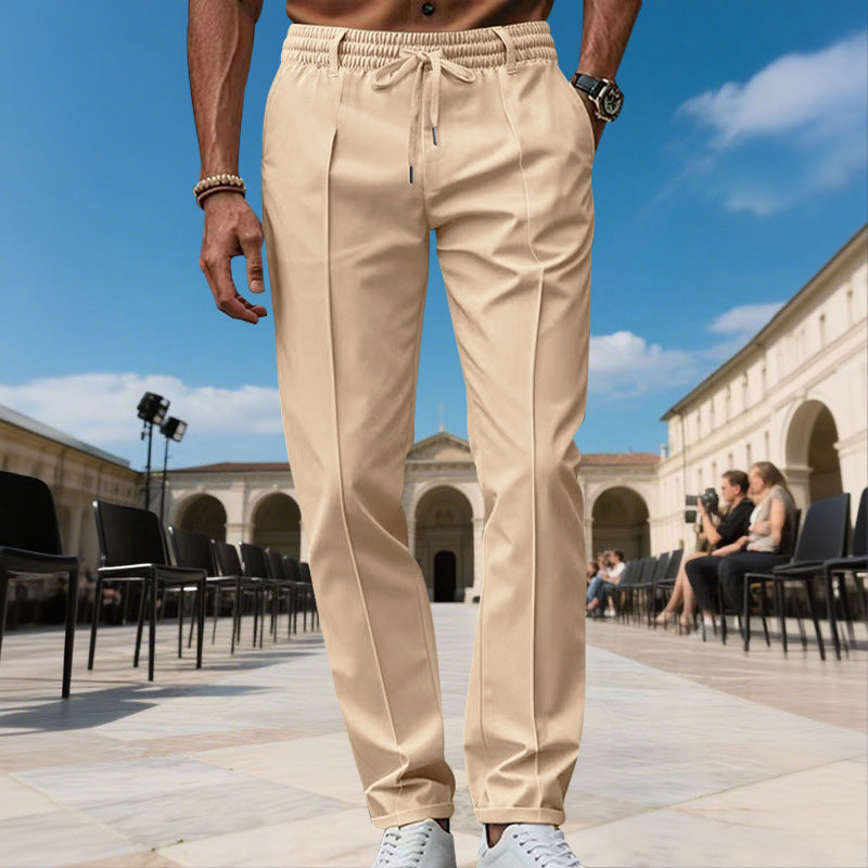 Chic and Style Elegant leisure pants for men with elastic waistband