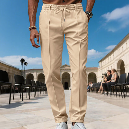 Chic and Style Elegant leisure pants for men with elastic waistband