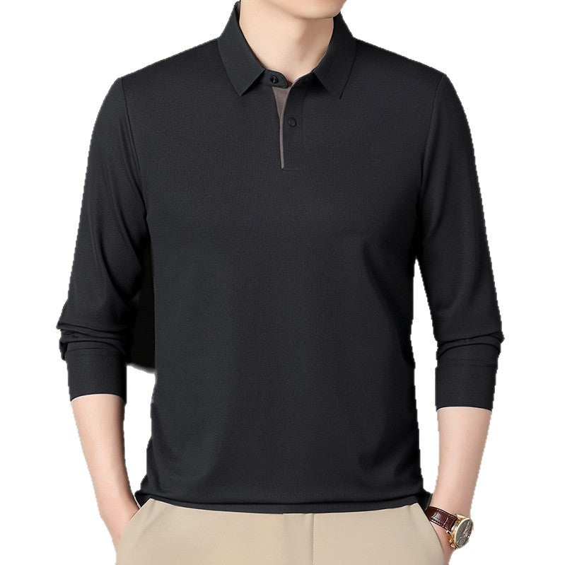 Men's 3/4 Sleeve Polo in Breathable Functional Fabric Chic and Style