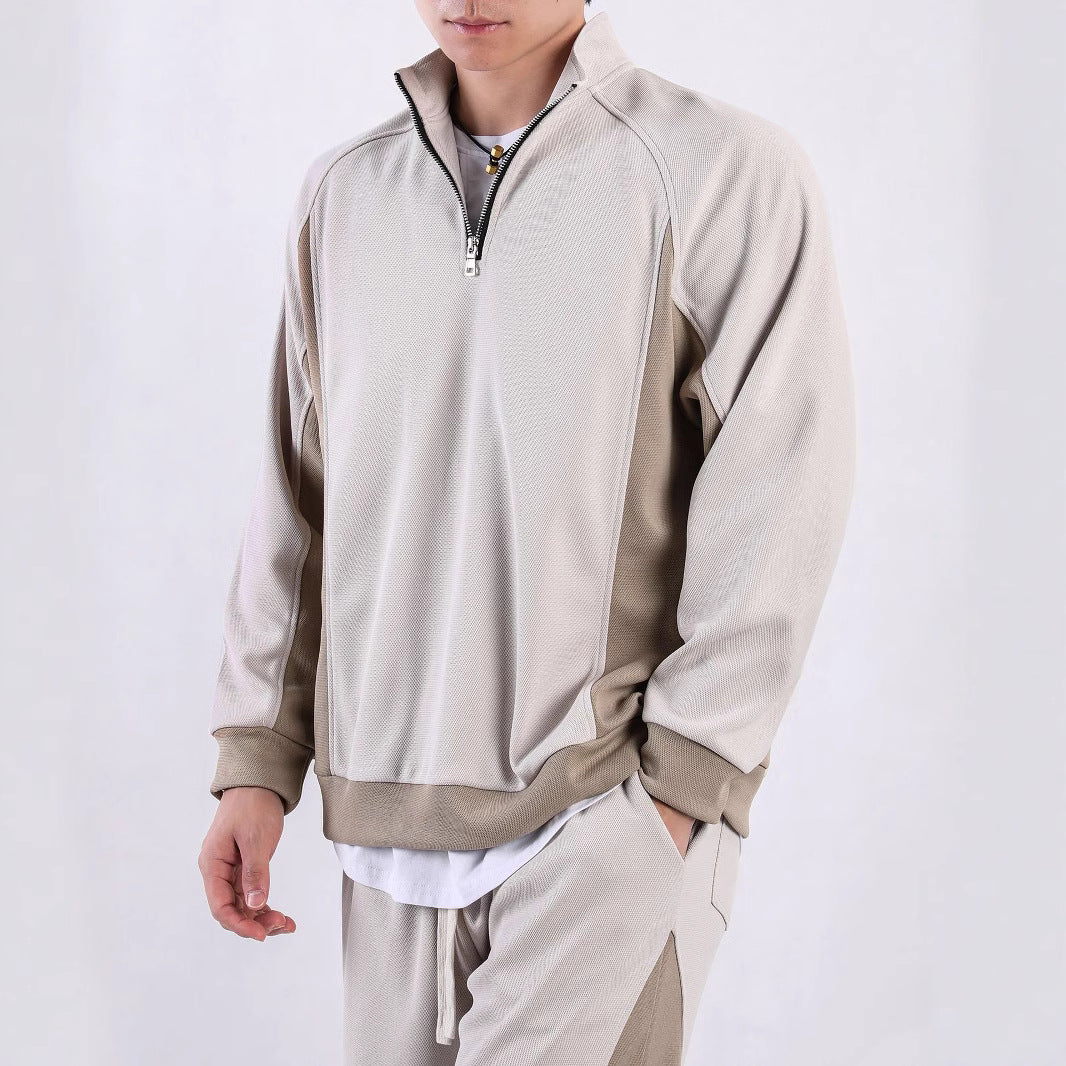 Functional pull for men with half-zip and breathable inserts Chic und Stil