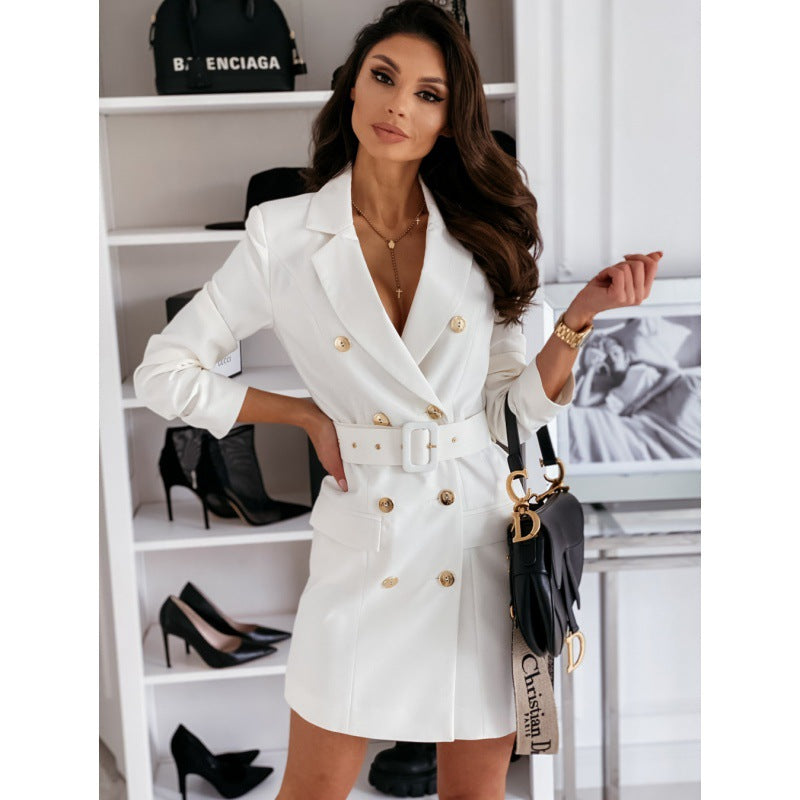 Robe-blazer pour femmes avec élégant double bouton et design cintré Chic und Stil