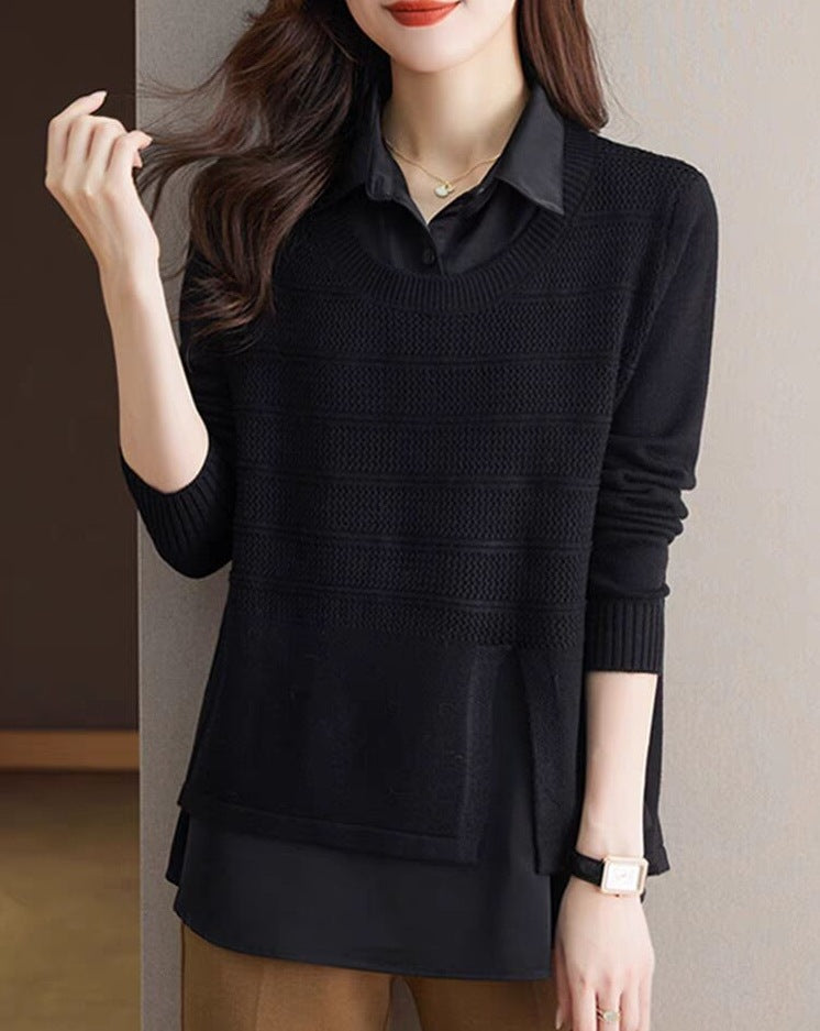 Layered fashion pullover for women with Chic and Style structure