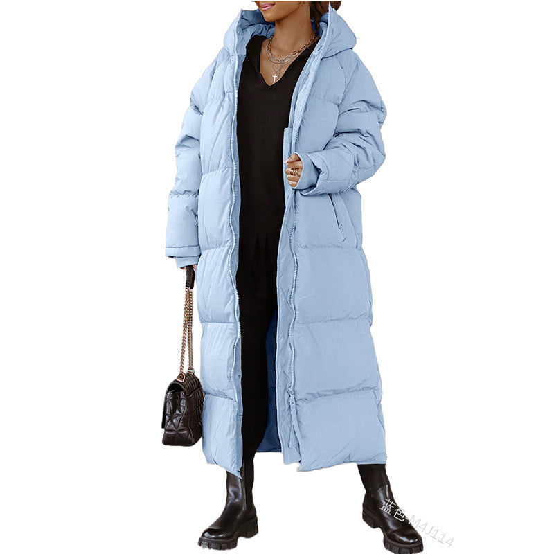Ladies long winter quilted jacket Chic und Stil