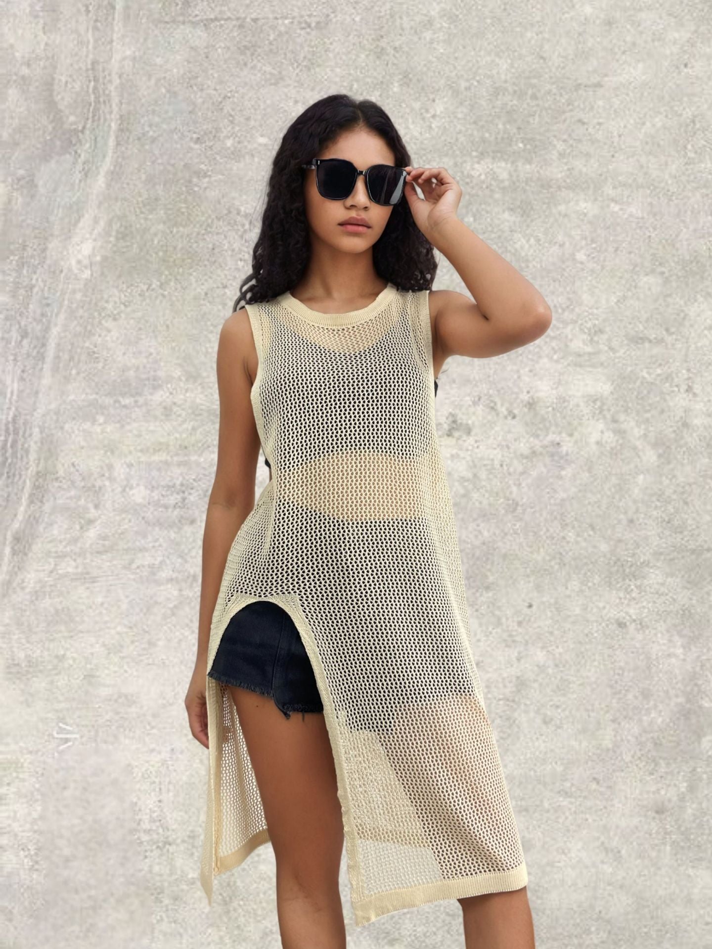 Robe en filet pour dames Chic und Stil