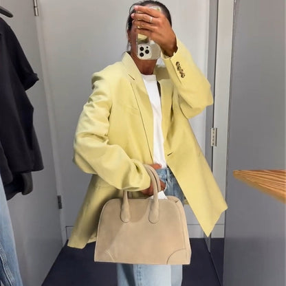 Blazer en lin décontracté pour femmes Chic und Stil