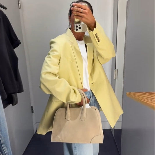 Blazer en lin décontracté pour femmes Chic und Stil
