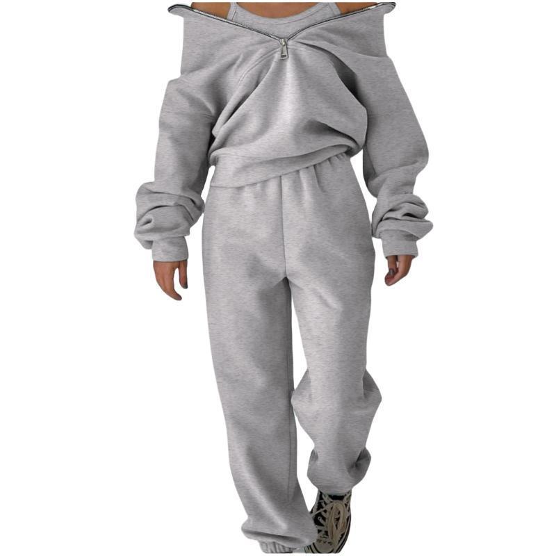 Women's sweatshirt with high collar and zipper Chic und Stil