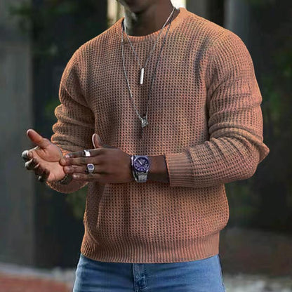Structured knit pullover for men in soft material Chic and Style