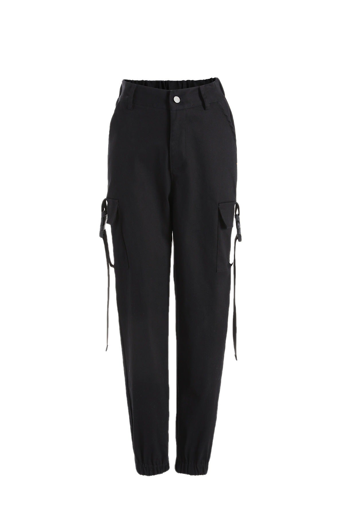 Women's cargo pants with elastic waistband and practical side pockets Chic and Style