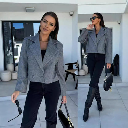 Dames Élégante Slim-Fit Veste Blazer Chic und Stil