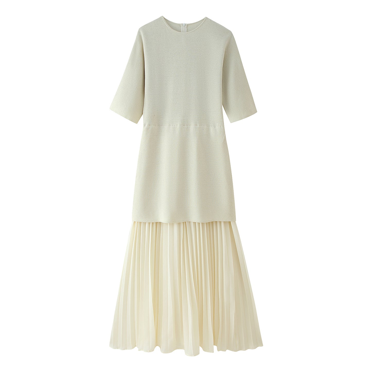Robe maxi femme avec design plissé de haute qualité et coupe moderne Chic und Stil