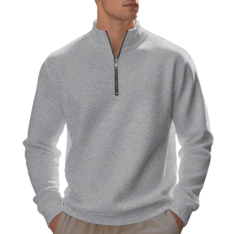 Sporty pullover for men with half-zip and breathable structure Chic und Stil