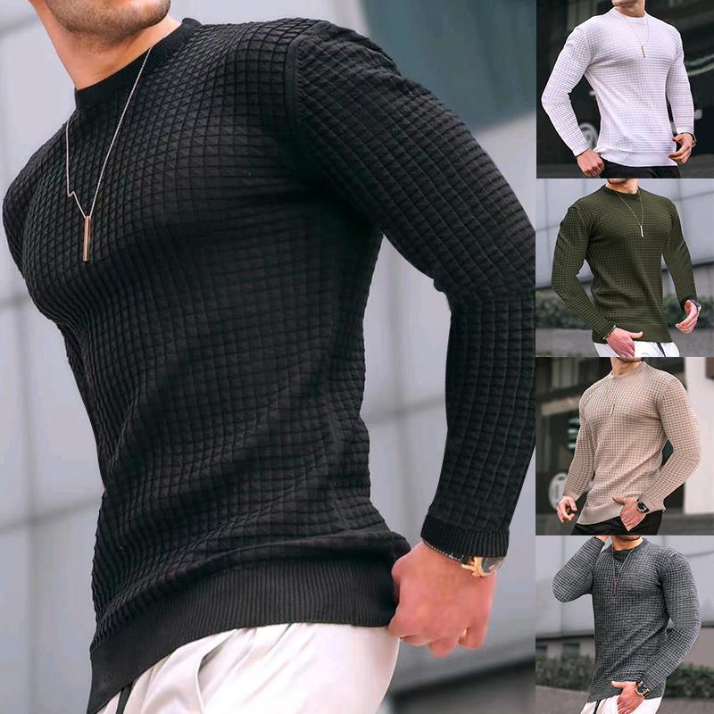 Men's knitted pullover with structured design Chic und Stil
