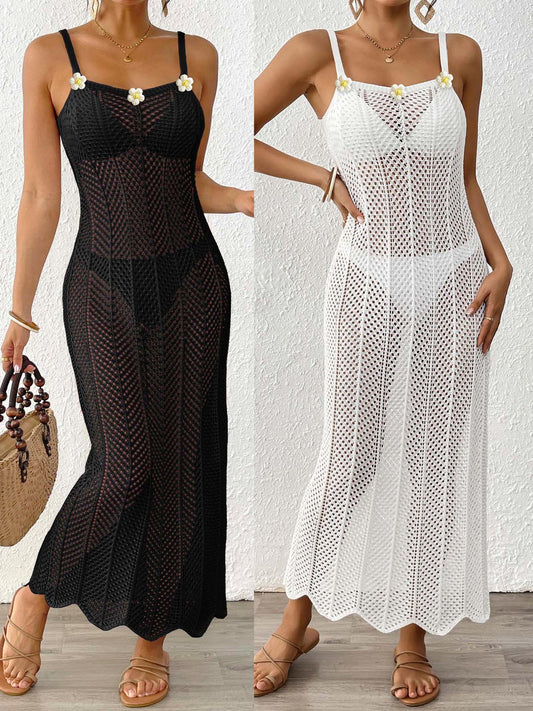Robe de plage maxi en dentelle pour femmes Chic und Stil 1750920245