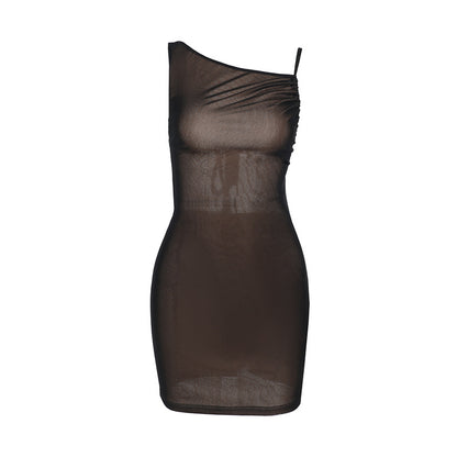 Robe mini moulante pour femmes avec design asymétrique Chic und Stil