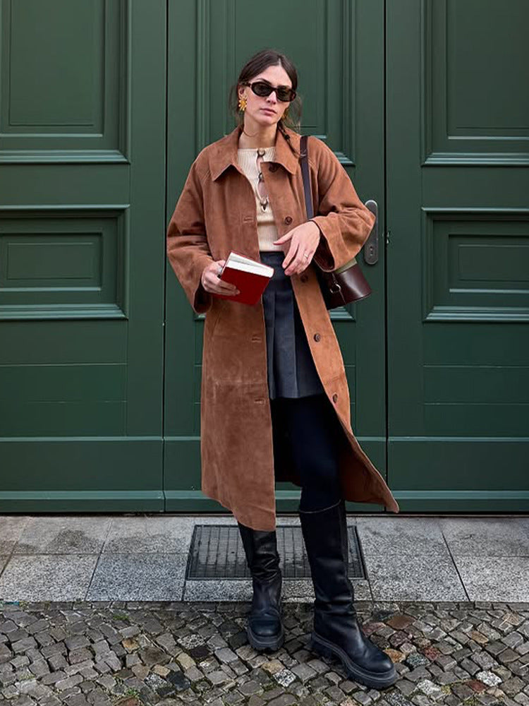 Dames élégante veste en daim Chic und Stil