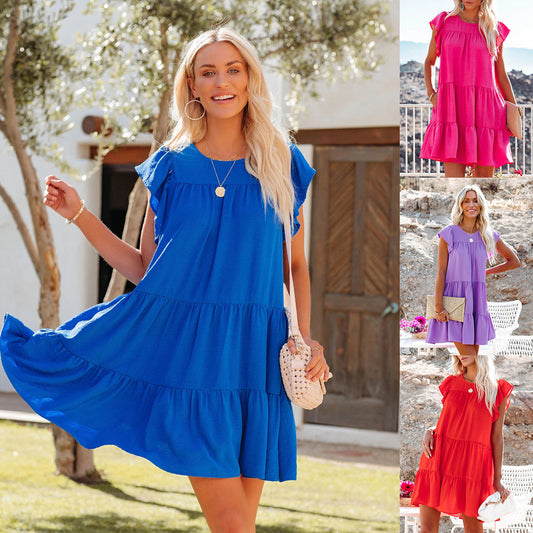 Robe mini à volants pour dames Chic und Stil