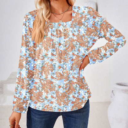 Blouse pour femmes avec motif jacquard floral et coupe ample Chic und Stil