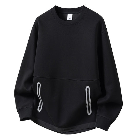 Dames pull-over surdimensionné sportif avec poches zippées pratiques Chic und Stil