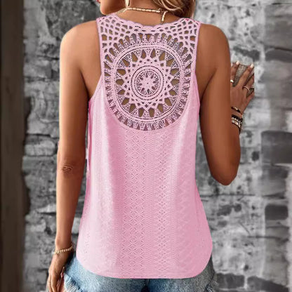 Dames Débardeur Décontracté en Crochet Chic und Stil