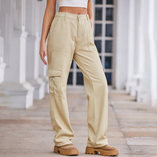Chic and Stylish High Waisted Women's Cargo Pants