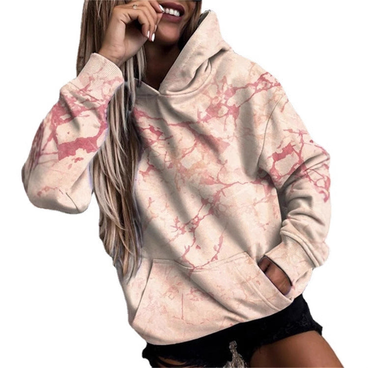 Pull à capuche femme avec motif marbré stylé Chic und Stil