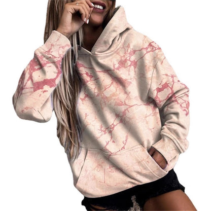Pull à capuche femme avec motif marbré stylé Chic und Stil