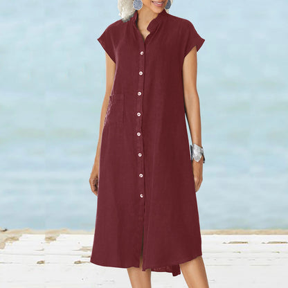 Robe boutonnée décontractée pour femmes Chic und Stil