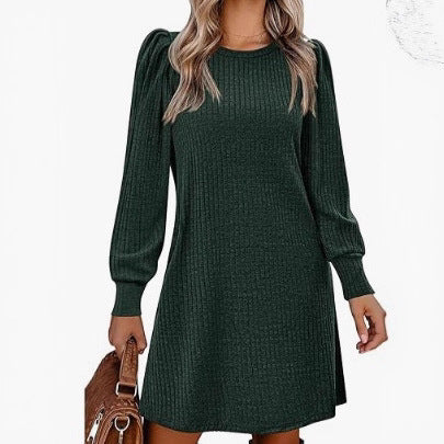 Robe pull pour femmes avec détails en volants et poches latérales Chic und Stil