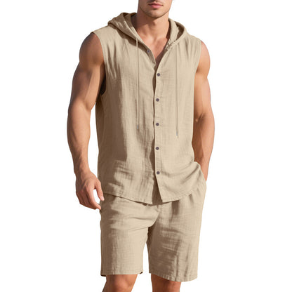 Ensemble t-shirt à capuche décontracté et shorts Chic und Stil pour homme