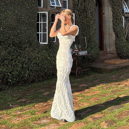 Dames Robe Maxi Élégante à Une Épaule Chic und Stil