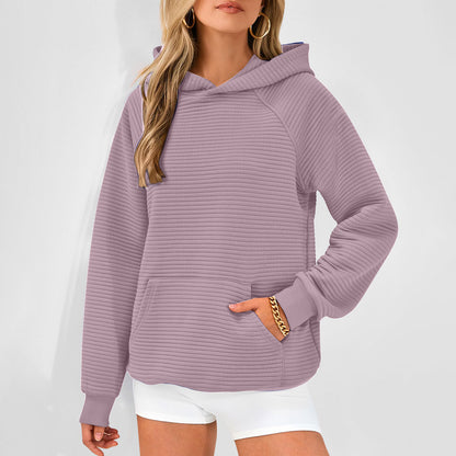 Pull à capuche pour femmes en tissu texturé Chic und Stil