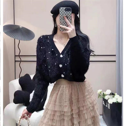 Dames pull-over douillet avec des accents scintillants et une coupe à la mode Chic und Stil
