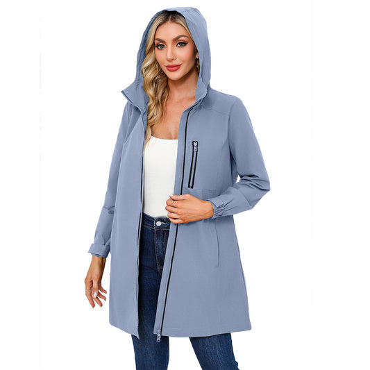 Functional women's jacket with adjustable hood Chic and Style