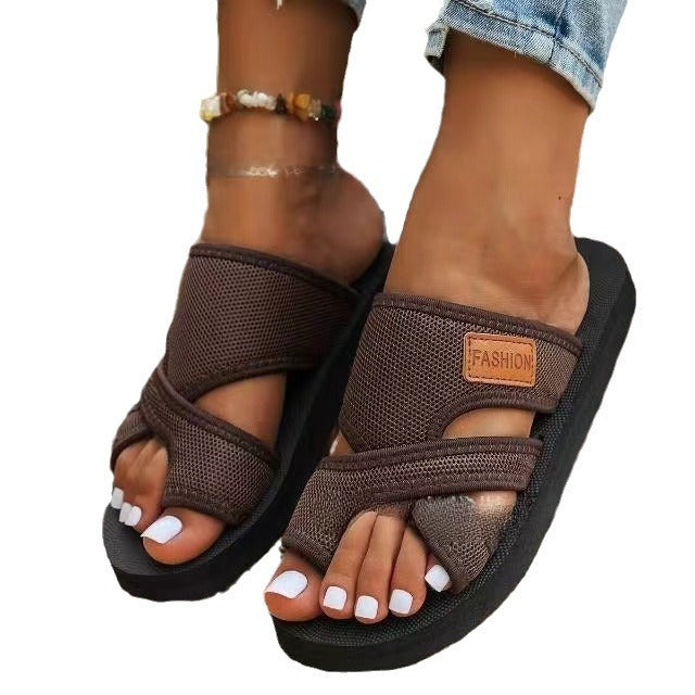 Sandales antidérapantes à brides croisées ajustables pour femmes Chic und Stil