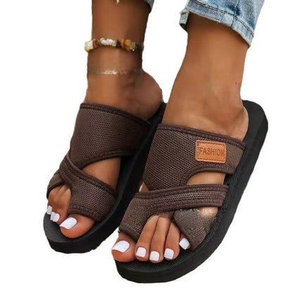 Sandales antidérapantes à brides croisées ajustables pour femmes Chic und Stil