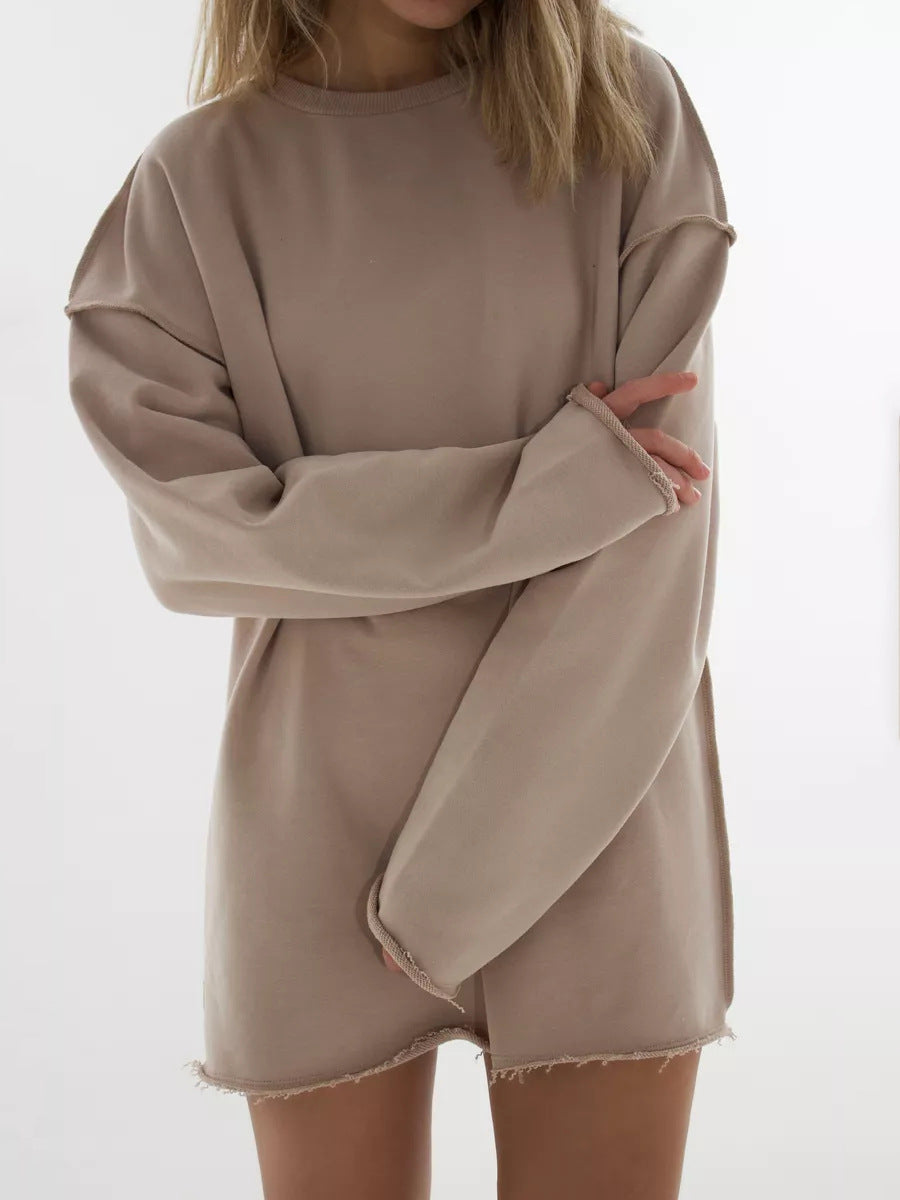 Pull over oversized décontracté pour femmes en mélange de coton doux Chic und Stil