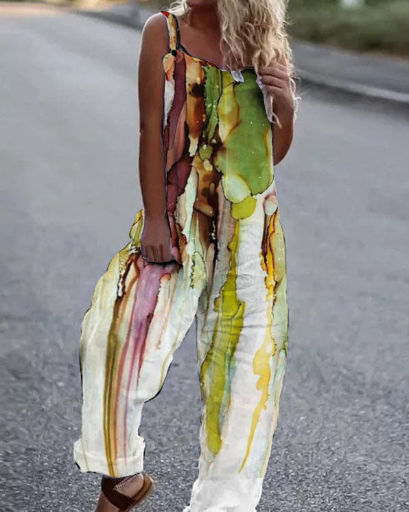 Combinaison artistique à imprimé floral pour femmes Chic und Stil