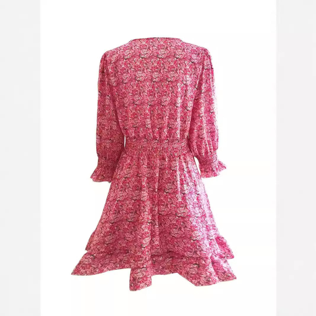 Dames Robe mini espiègle et élégante avec décolleté en V profond et détails en volants Chic und Stil