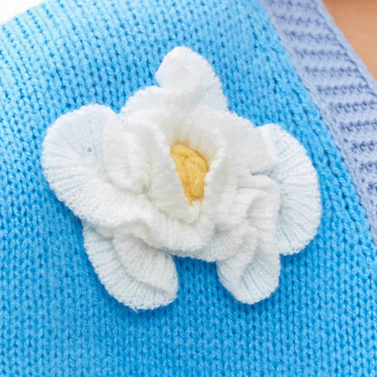 Dames gilet fantaisie avec design floral et fermeture à boutons Chic und Stil