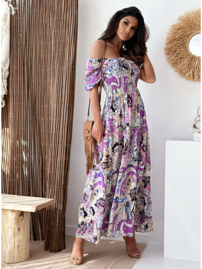Chic and stylish bohemian high slit maxi dress for women