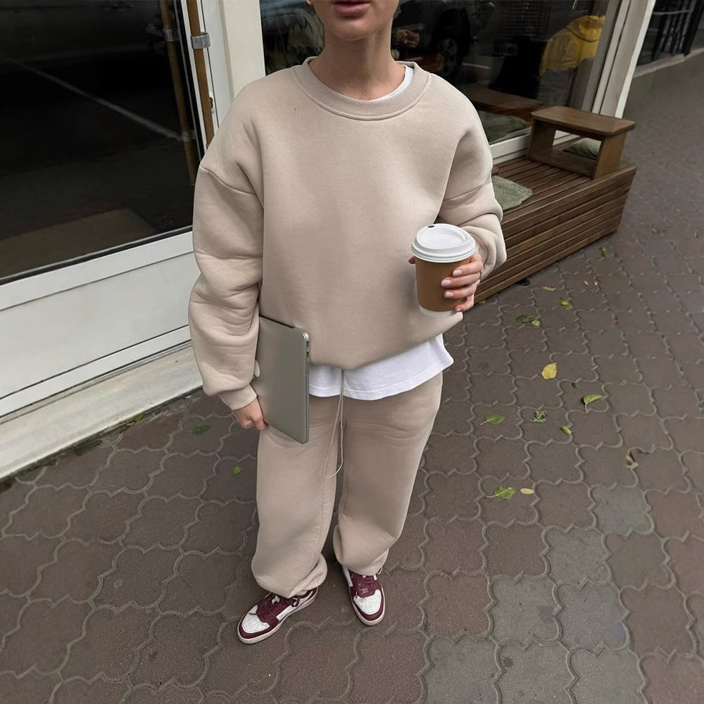 Ensemble de pull décontracté pour femmes et pantalon large Chic und Stil