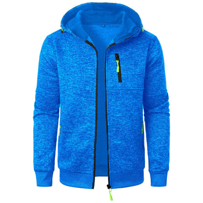 Veste à capuche sportive pour hommes avec un design structurel innovant et des poches pratiques Chic und Stil