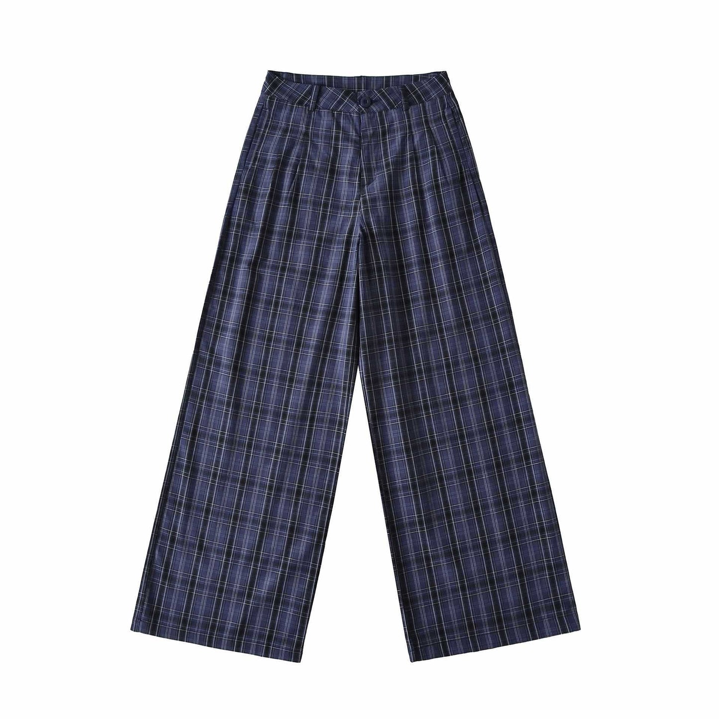 Damen weite Karohose Chic und Stil