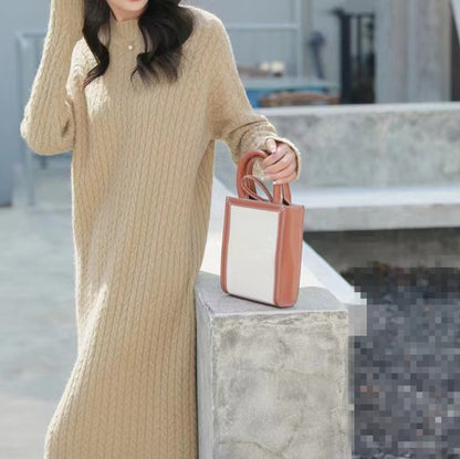 Robe en tricot pour femmes avec motif en torsades et coupe décontractée Chic und Stil