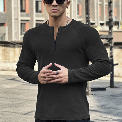 Functional T-shirt for men with innovative zipper and breathable structure Chic and Style