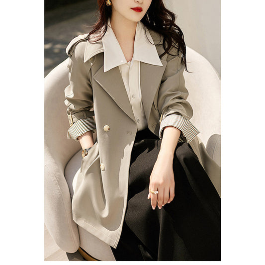 Manteau de pluie utilitaire à double boutonnage pour femmes Chic und Stil 1750846455