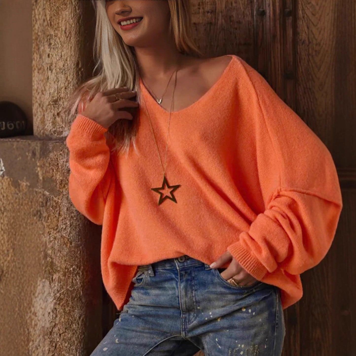 Dames Pull surdimensionné Chic und Stil