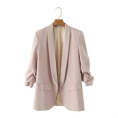 Blazer élégant pour femmes avec des manches retroussées et des poches pratiques Chic und Stil